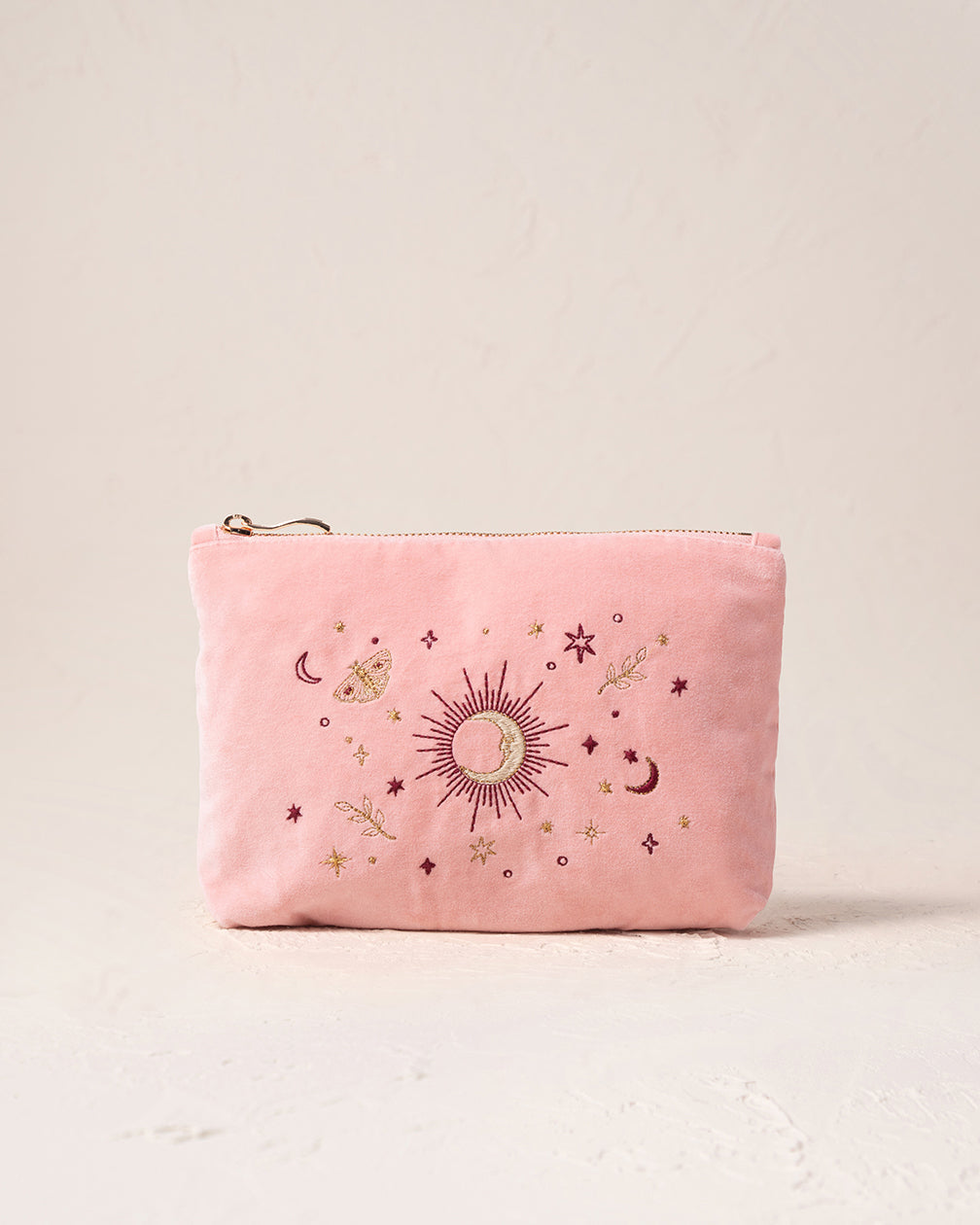 Elizabeth Scarlett Velvet Mini Pouch - Pale Pink Boho Mysticism