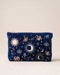 Elizabeth Scarlett Velvet Everyday Pouch - Navy Boho Mysticism