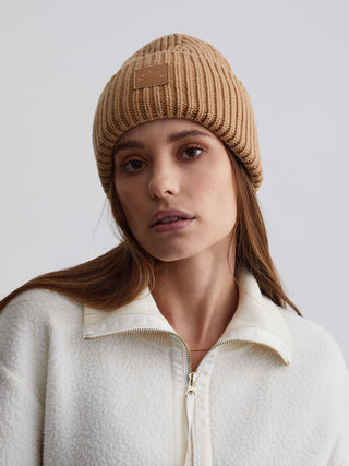 Varley Cresta Rib Beanie - Egret