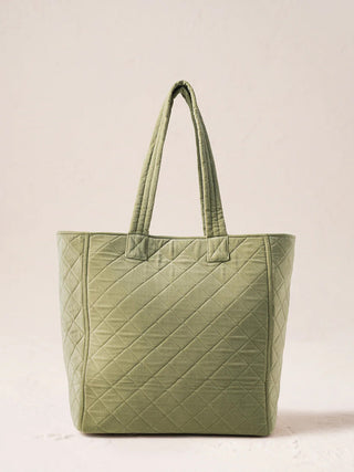 Elizabeth Scarlett Velvet Tote - Olive Earth Goddess