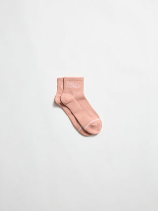 Girlfriend Collective Quarter Crew Ankle Socks - Please Recycle