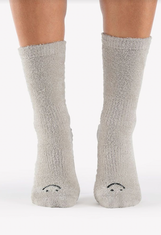 Grip Sock - Happy Cloud Crew Heather Grey