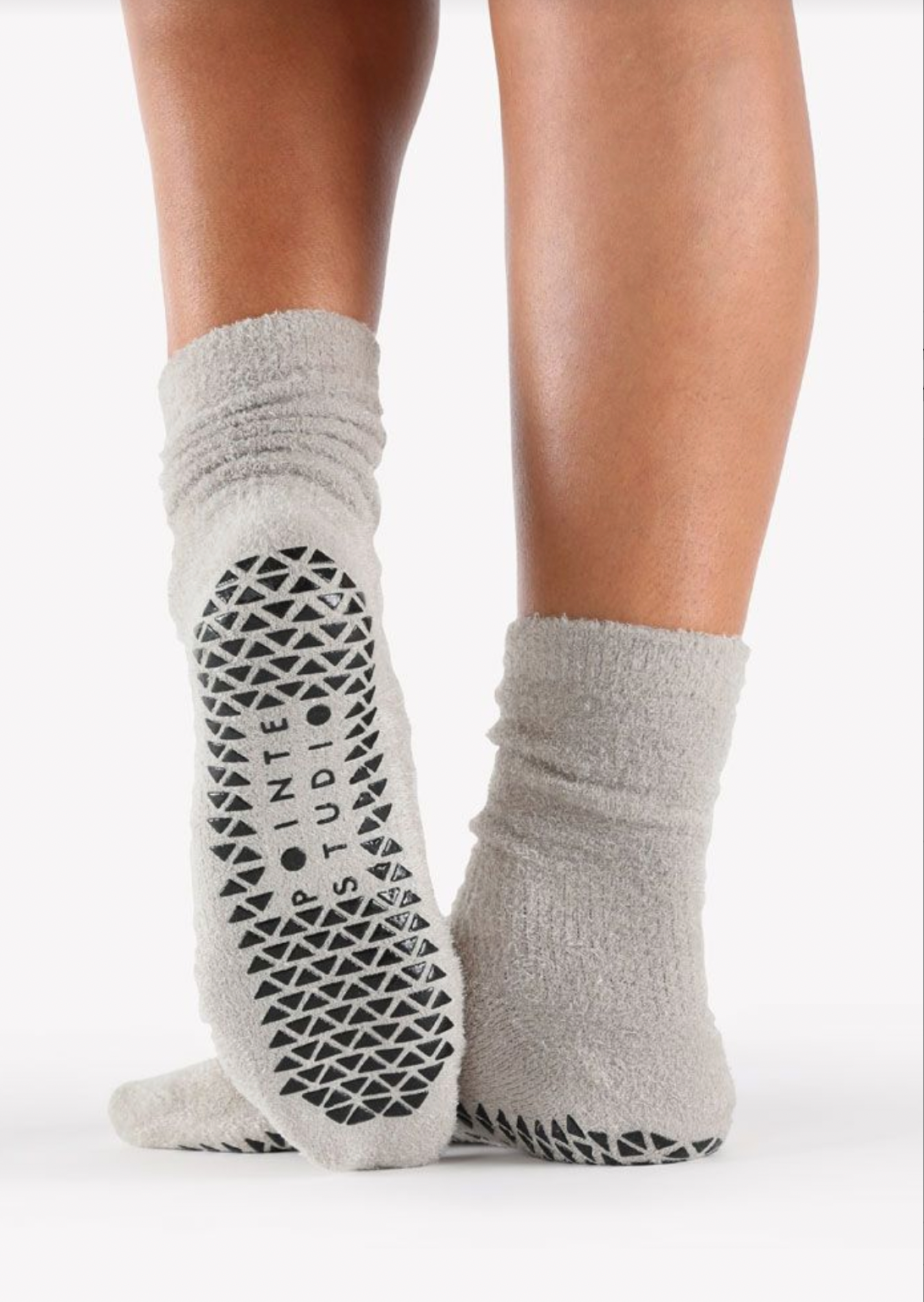 Grip Sock - Happy Cloud Crew Heather Grey