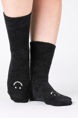 Grip Sock - Happy Cloud Crew Black