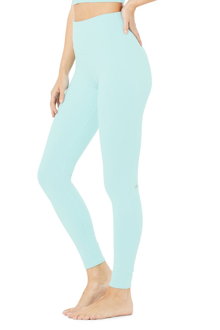 High-Waist Airbrush Legging - Blue Quartz