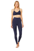 High-Waist Moto Legging - Rich Navy/Rich Navy Glossy