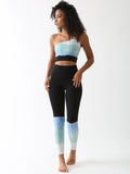 Sunset Leggings - Onyx / Periwinkle / Seafoam