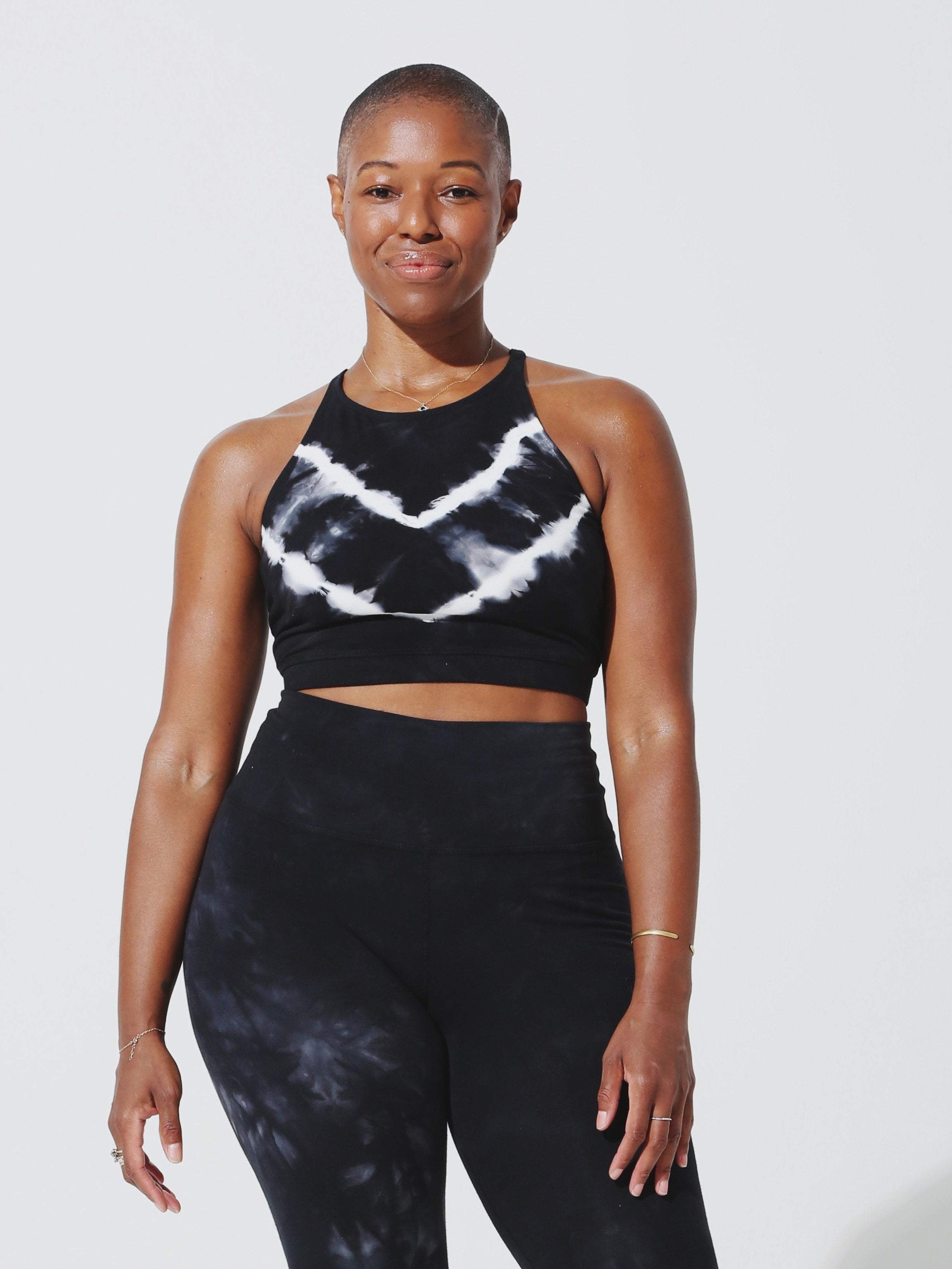 Grayson Tie Dye Crop Top - Onyx/Cloud