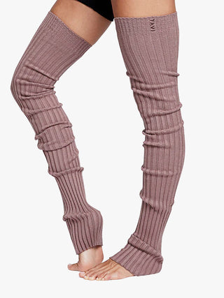 Tavi Noir Thigh High Leg Warmers - Rose - One Size