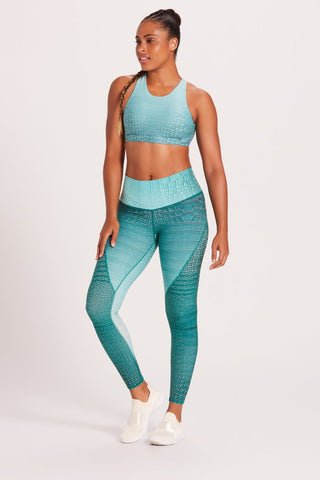 Croc High Waisted Slice Legging - High Tide