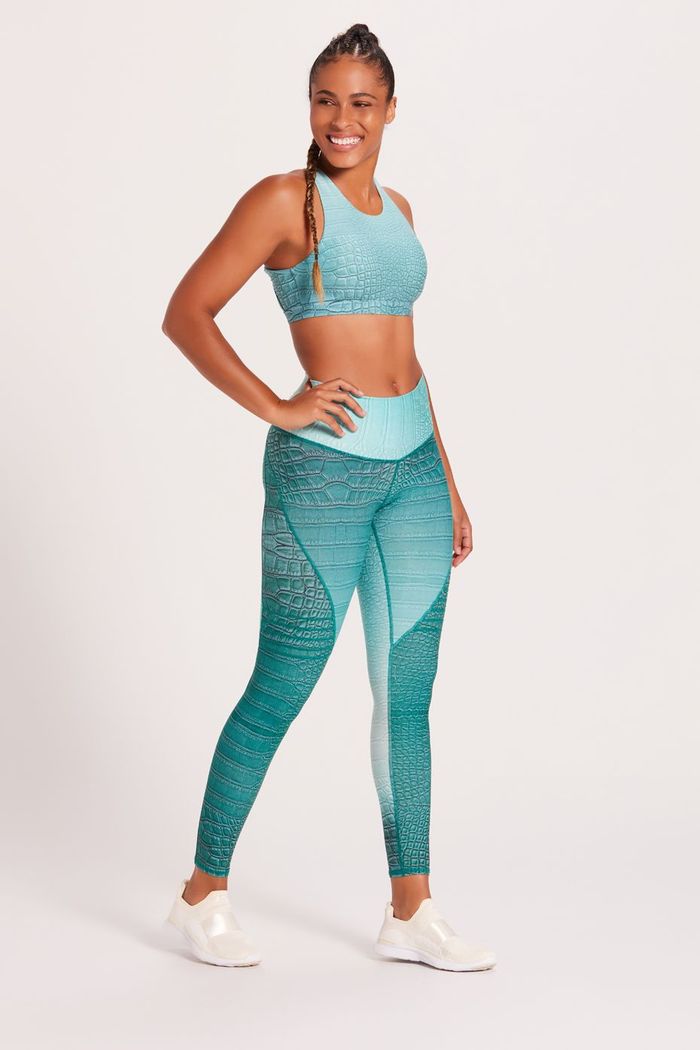 Croc High Waisted Slice Legging - High Tide