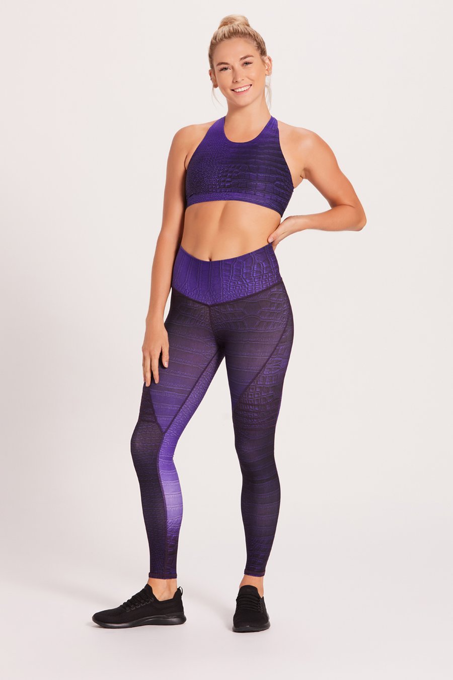 Croc High Waisted Slice Legging - Royal