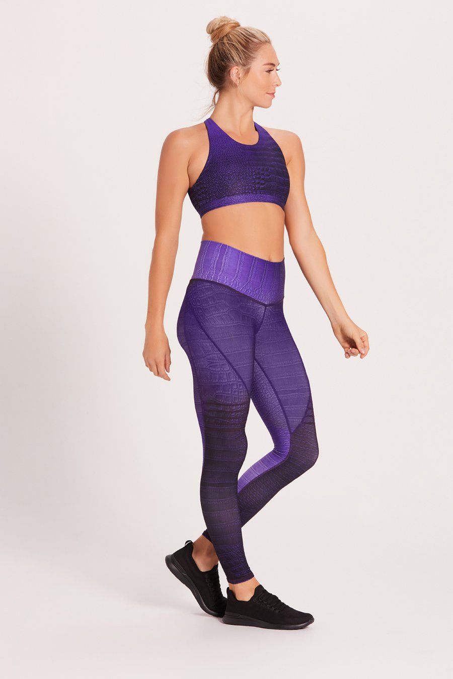 Croc High Waisted Slice Legging - Royal