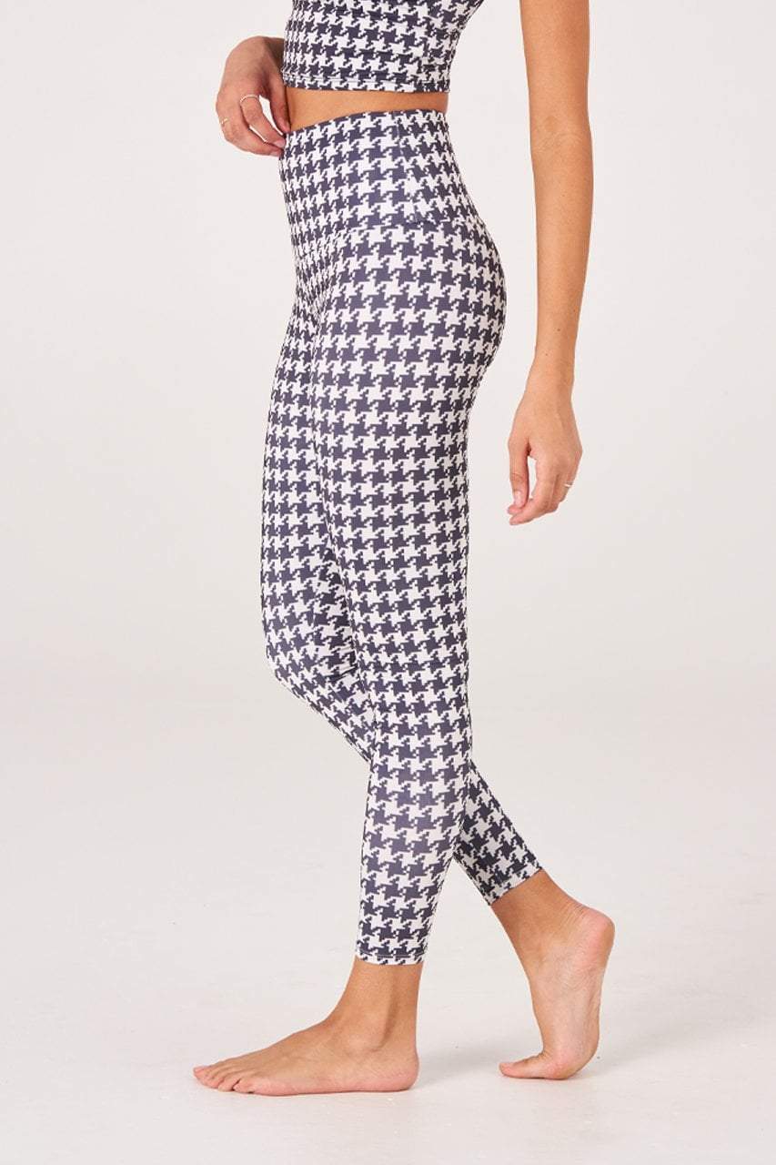 High Rise Midi Legging - Houndstooth