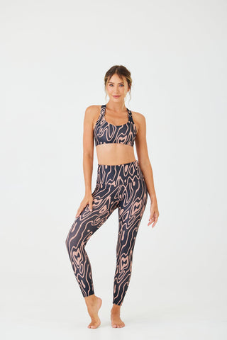 High Rise Rib Legging - Roads