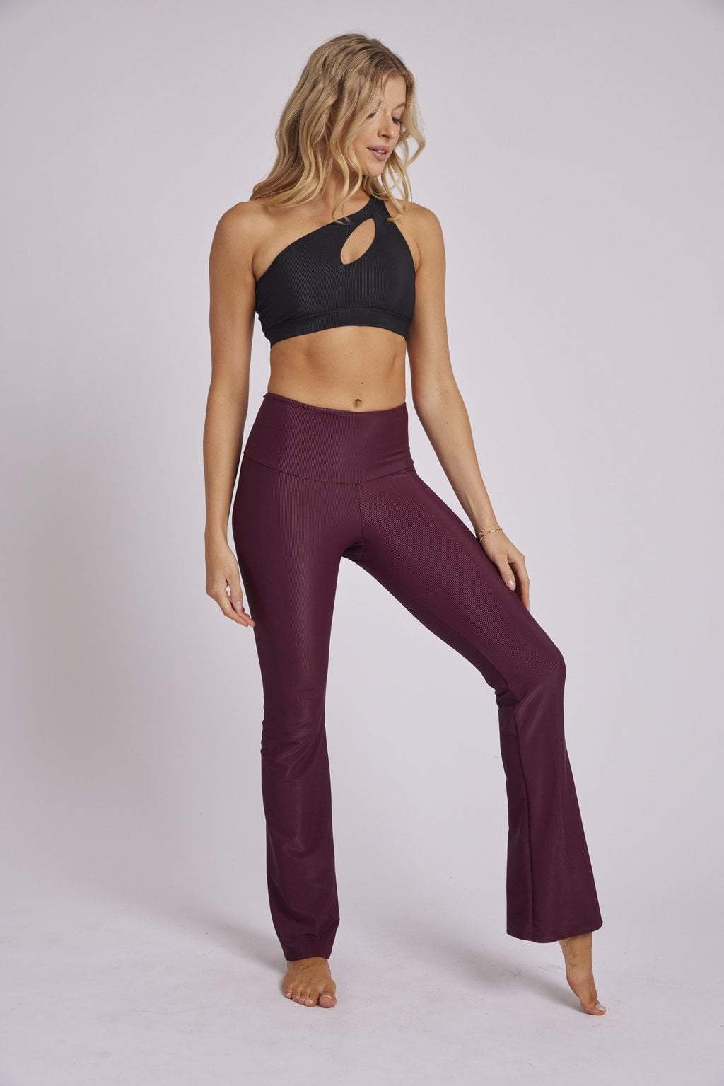 Rib Studio Flare Leg Pant - Fig Rib